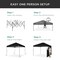 Best Choice Products 10x10ft Easy Setup Pop Up Canopy, Portable Tent w/ Side Wall, 1-Button Push, Case
